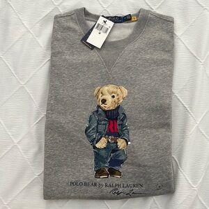 Brand New Ralph Lauren Men’s Polo Bear Sweater with Bear On front size Medium
